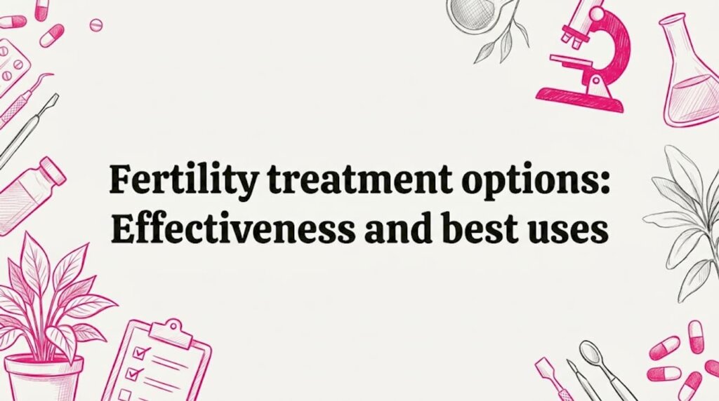 Hand-drawn fertility-themed title card illustration