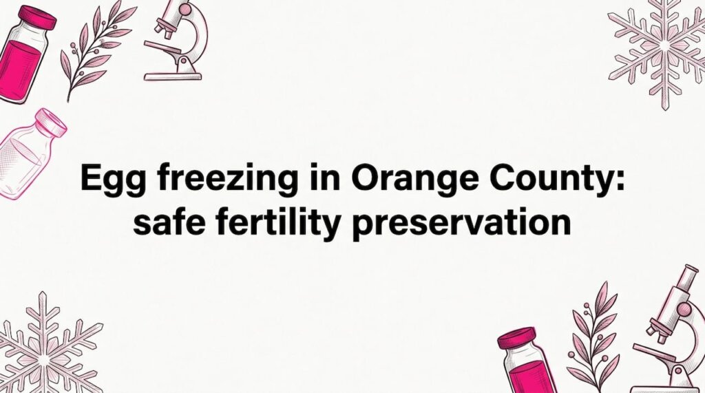 Decorative title card with fertility objects framing space