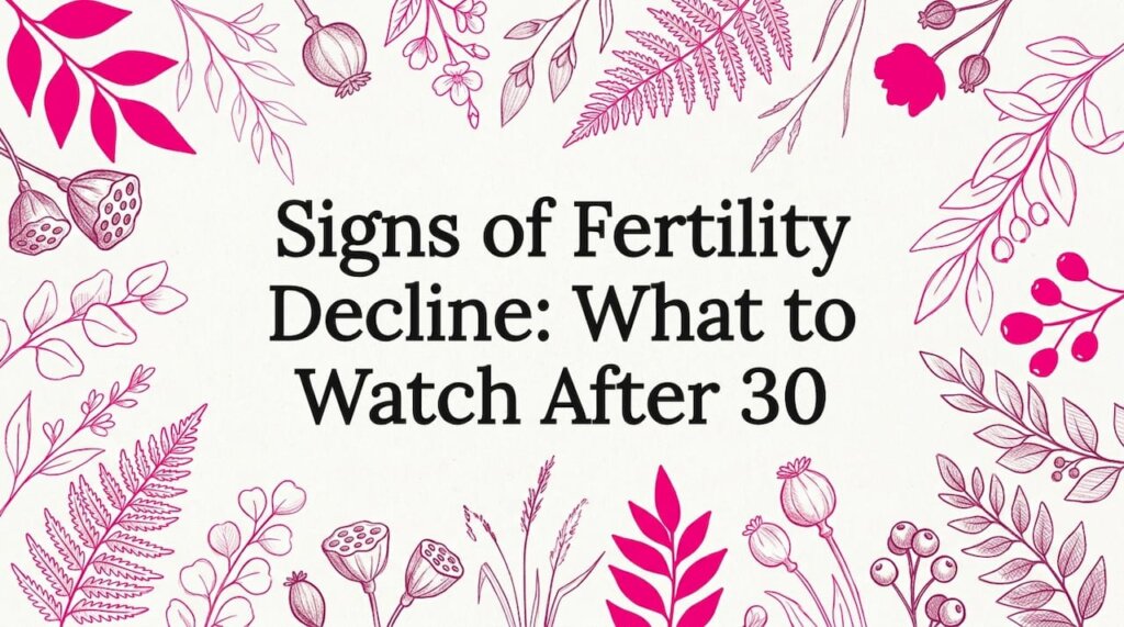 Decorative fertility decline title card illustration
