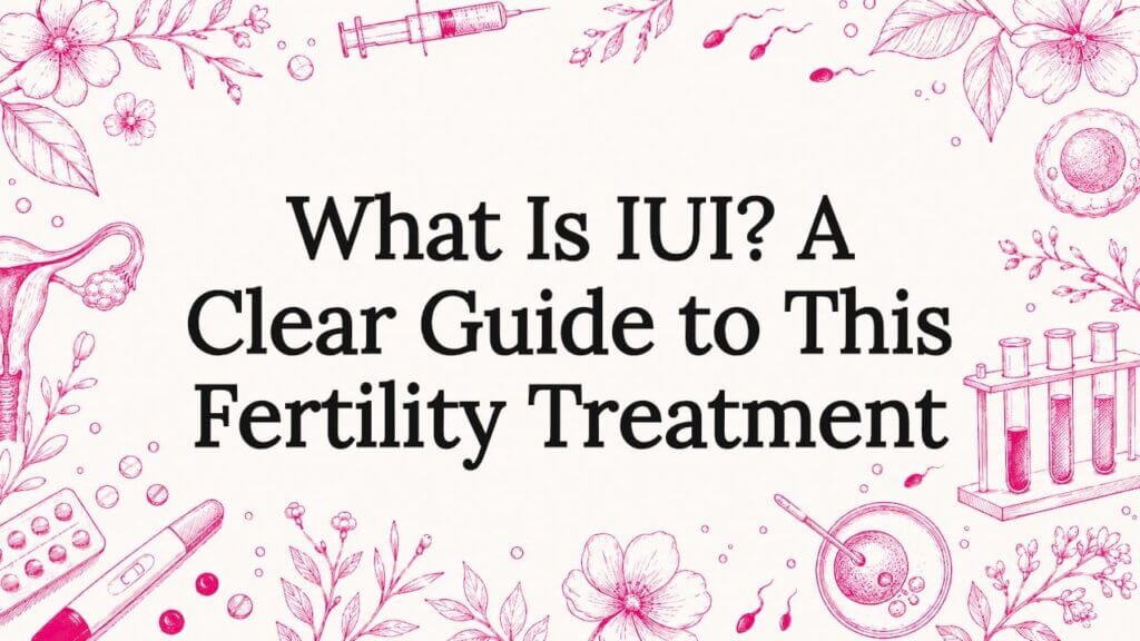 Decorative title card illustration for fertility article