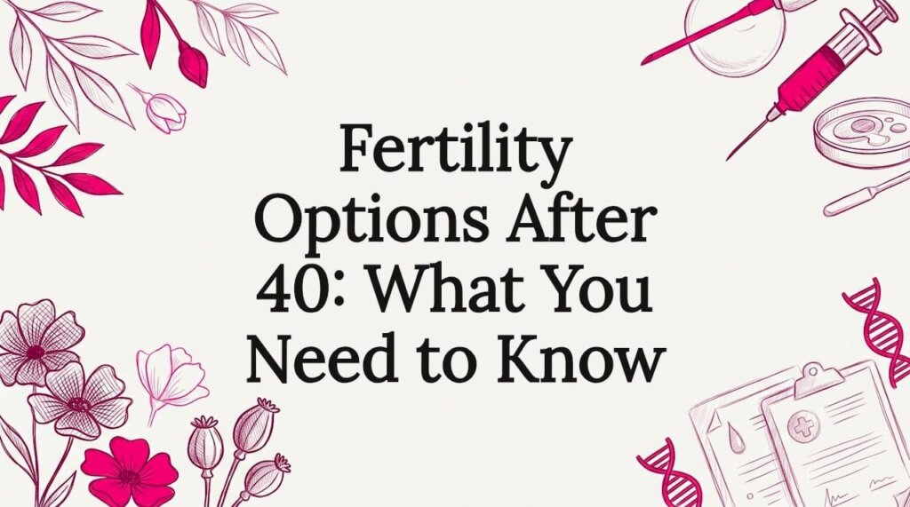 Decorative title card illustration featuring fertility-themed sketches