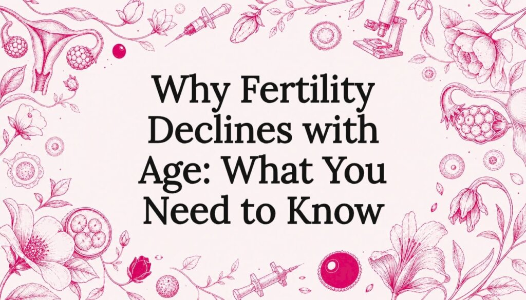 Decorative fertility decline title card illustration