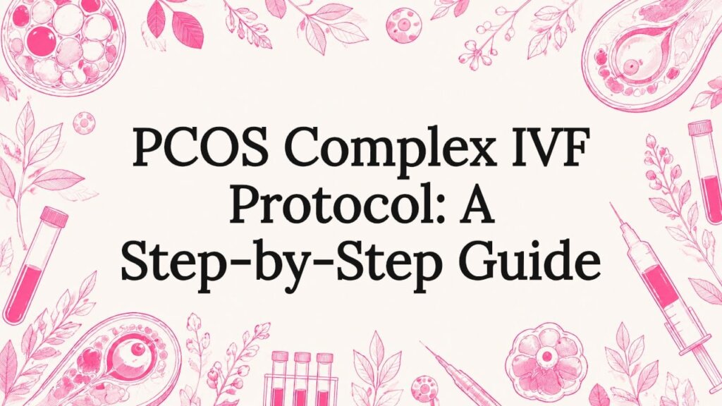 Decorative title card illustration for PCOS IVF article