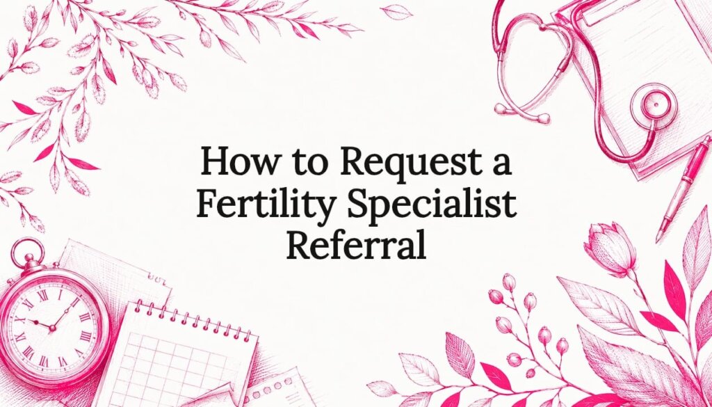Decorative title card illustration for fertility referral article