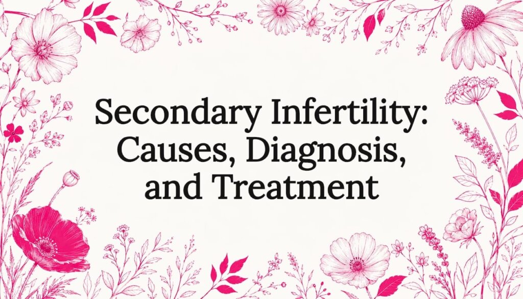 Decorative title card illustration for infertility article