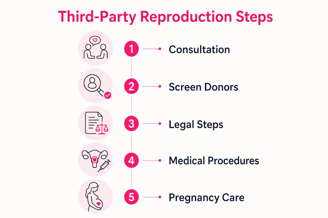 Infographic outlining steps of third-party reproduction process