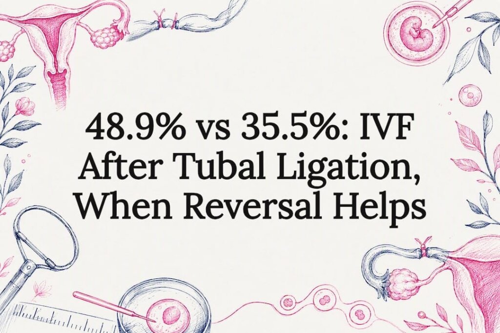 Decorative IVF tubal ligation title card