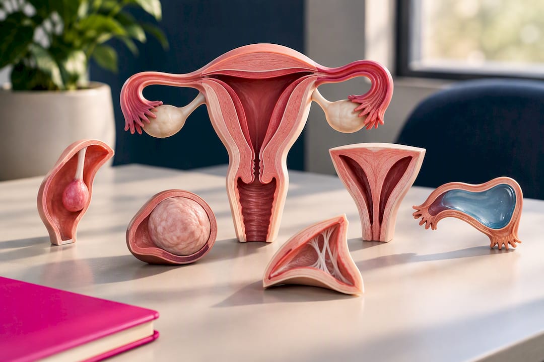 Illustration of uterine structural implantation barriers