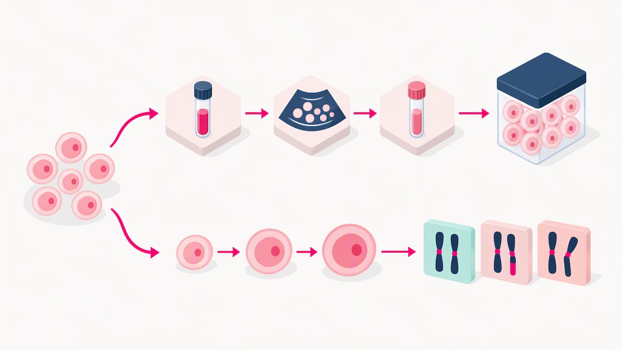 Illustration contrasting egg quantity and quality