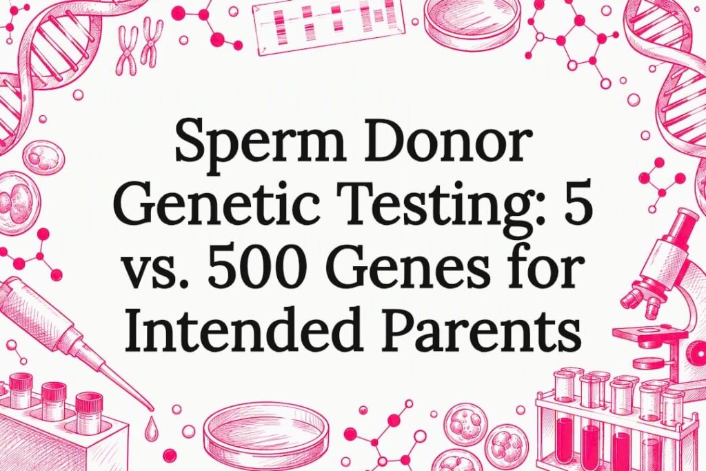 Hand-drawn genetic testing title card illustration