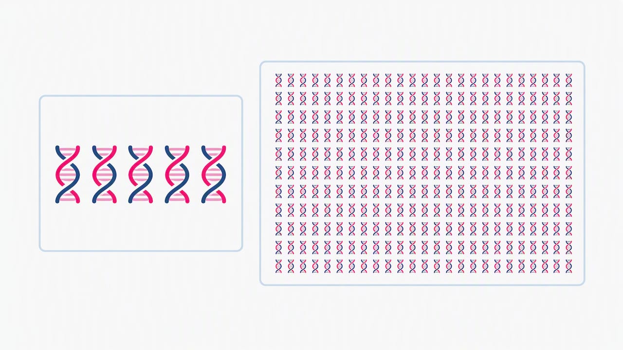 Small targeted panel beside broad gene screening panel