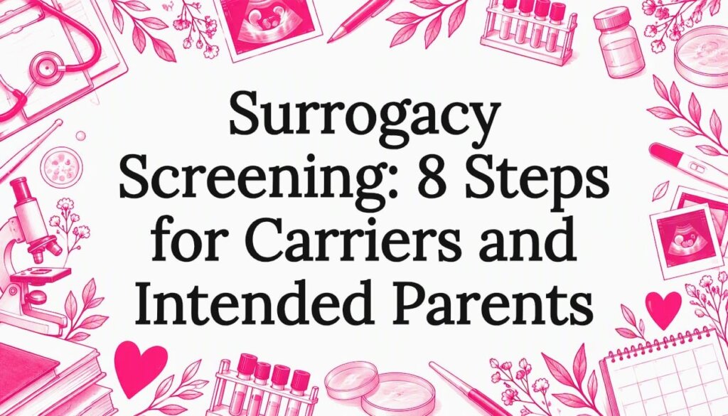 Surrogacy screening title card illustration