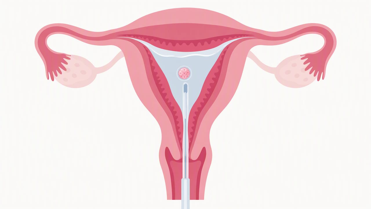Simplified embryo position inside uterine cavity